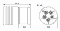PJP ADAFM-TETRA32 3-Phase Adapter